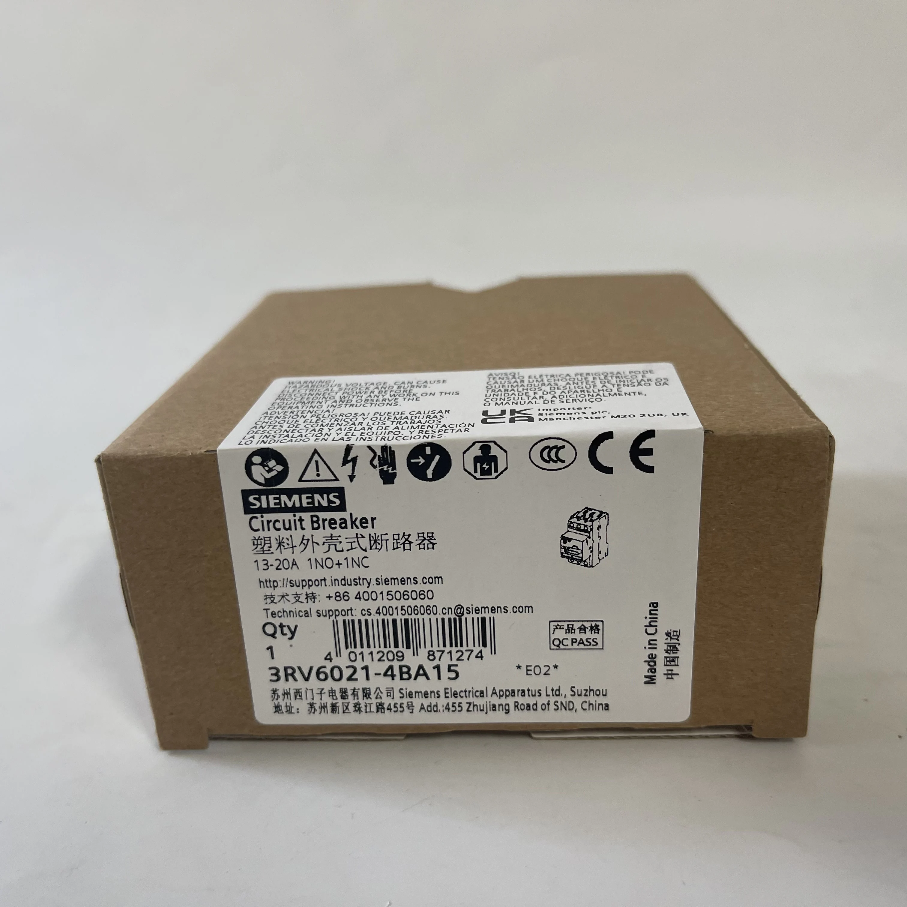 Siemens Circuit Breaker 3RV6021-4BA15 Siemens Circuit Breaker 3RV6021-4BA15