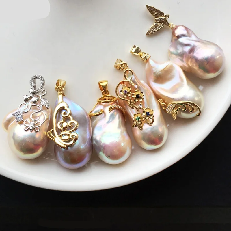 Perle Di Perle Keshi Barocche Naturali, Perle D'acqua Dolce Perla Senza Buco - Foto 8