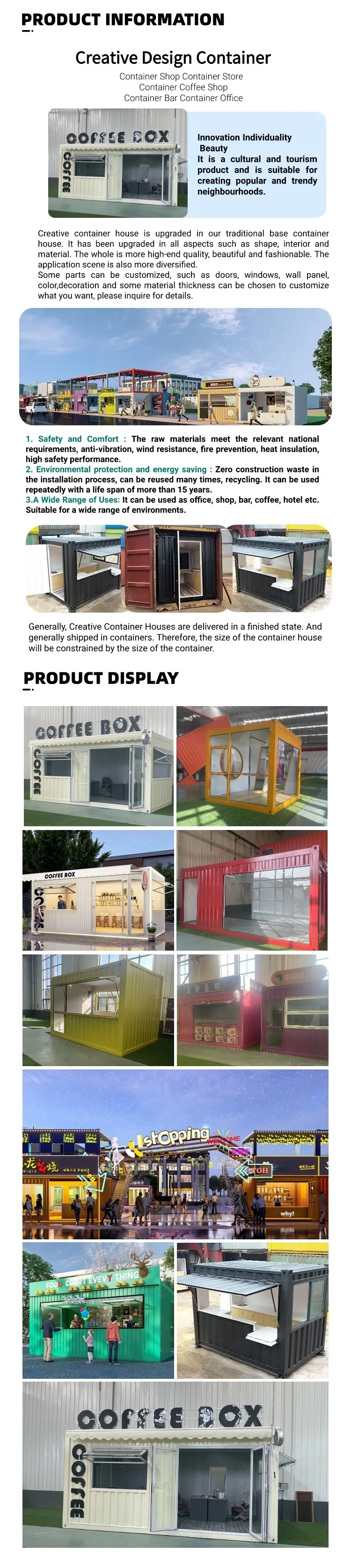 40 Ft Shipping Container Coffee Shop Food Kiosk 10 Feet Mini Container ...