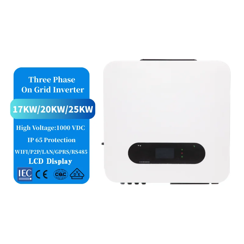 IEC CE AS4777 Factory Wholesale 20kw Dc Fast Charger Solar Inverter 17kw 20kw 25kw Three Phase Grid Tie Solar Inverter IP65