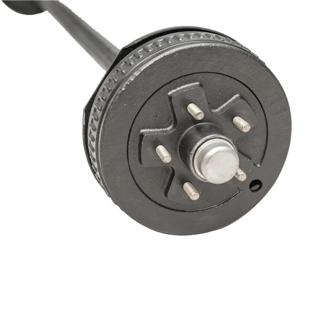 3.5 K Manufacturer Boat Trailer Electric Axle Round Tube Axle With Hub Drum Assembly
