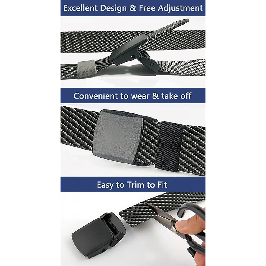 Hot Selling Adjustable Training Men Web Casual Belt with Plastic Buckle Nylon Canvas Strap Adjustable Tactical Belts