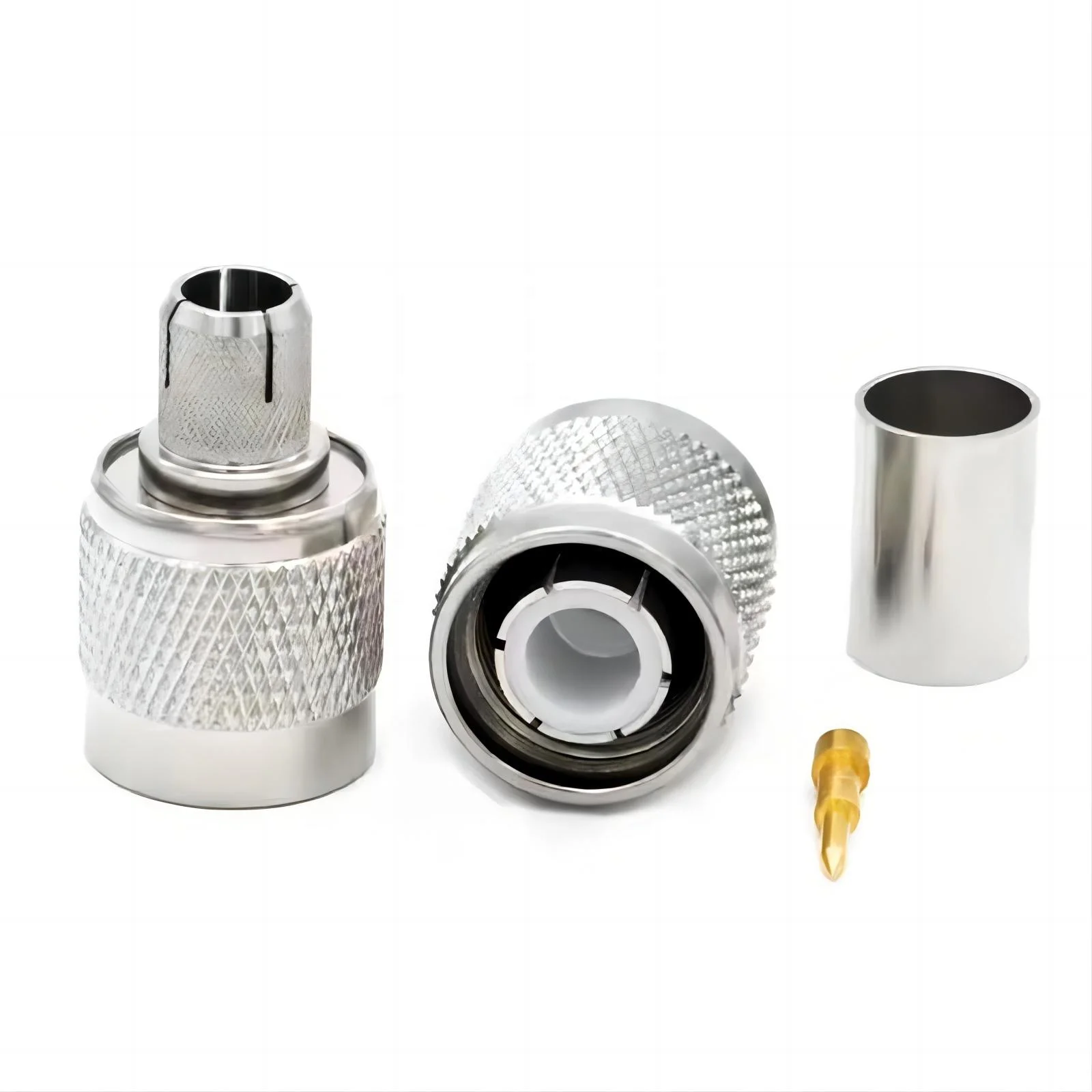 10-Pack BNC Male Crimp Connectors - For RG6, 5D-FB, LMR300 Coaxial Cable (50 Ohm)