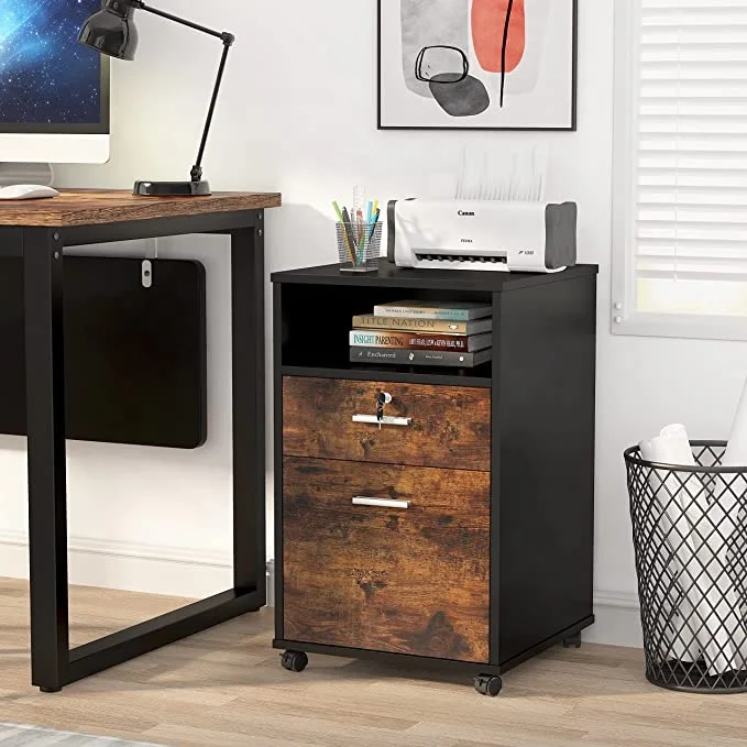Tribesigns, 2-Drawer mdf office filing cabinet for school office