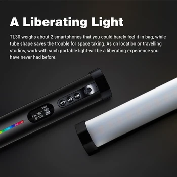 Godox TL30-K2 Pavo Tube Handheld Light DMX RGB LED Tube Fill LED RGB Light Stick for Photos Video Movie Vlog detail image
