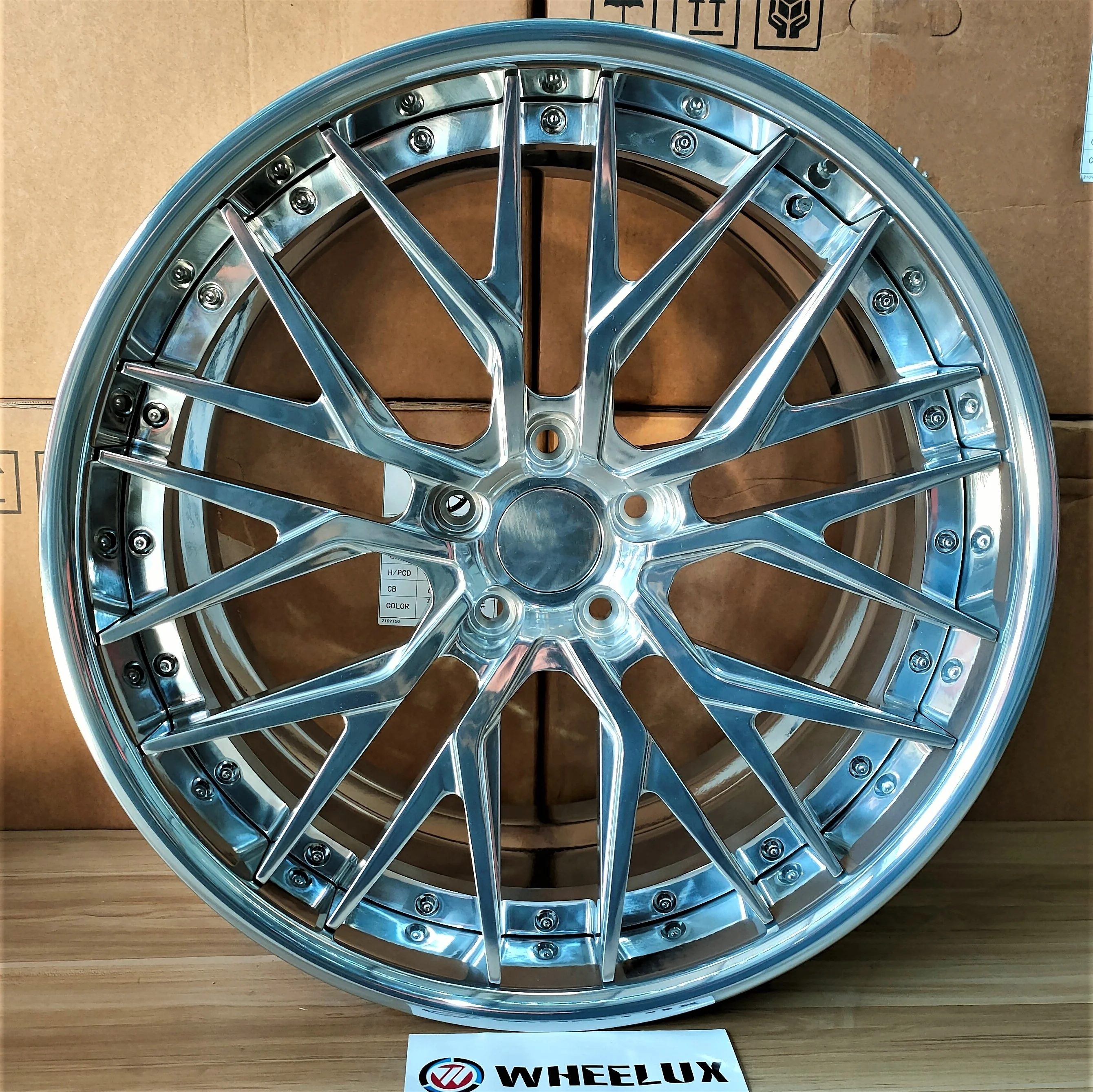 Forged Two Piece Rim Outer Lip All Polished Silver Rims 18 19 20 21 22 Inch PCD 5X120 for corvette C8 C7 ZR1 Z06 C6 C5 Wheels