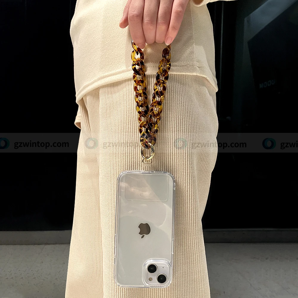 Acrylic Chain For Phone Holder Custom Logo Charm Phone Case Fashion