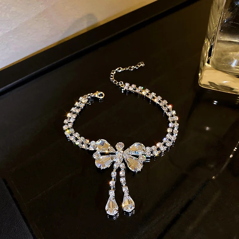 Crystal Butterfly Pendant Necklace