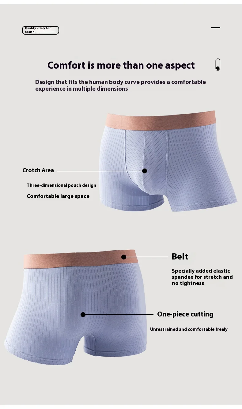 New Arrival Men's Underwear Breathable  Antibacterial Cotton Men's Boxer Briefs Cotton Men's Underpants Custom OEM Supplier