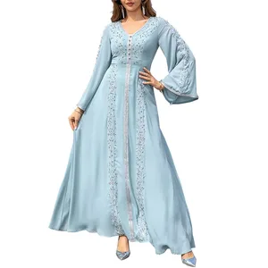 Custom Ethnic Wear OME Muslim Robe Women Abaya Embroidered Casual Dress Dubai Factory