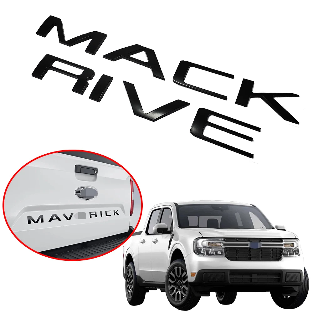 Insert Hayon Logo FORD MAVERICK 2021-2024 - Noir Mat - Fabriqué Aux USA