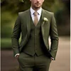 Green suit vest and dress pants