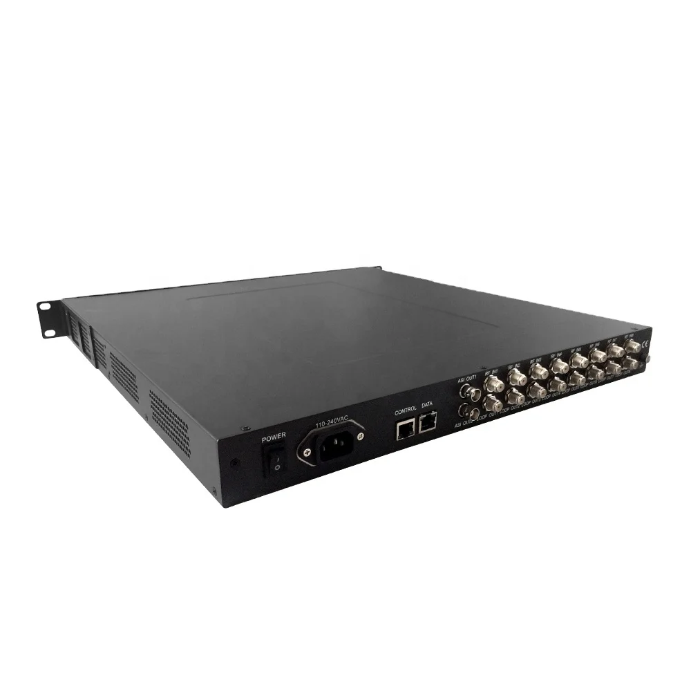 Professional Digital Satellite Receiver IRD 8 Channel DVB-S2/T2/C/ ISDB-T to UDP Multicast with 8*CI Card Decrypt