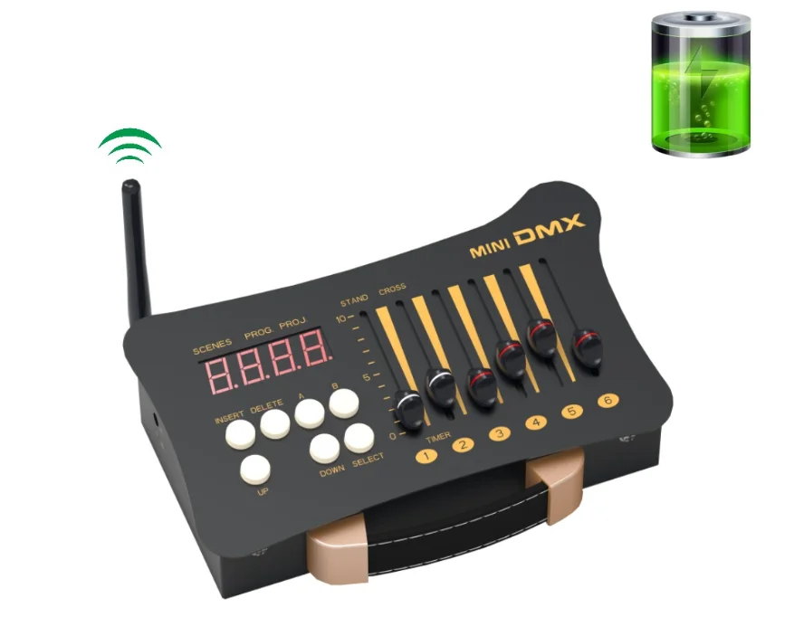 Light Console Controller Professional Stage Lighting Console Battery-operated Wireless Dmx ...