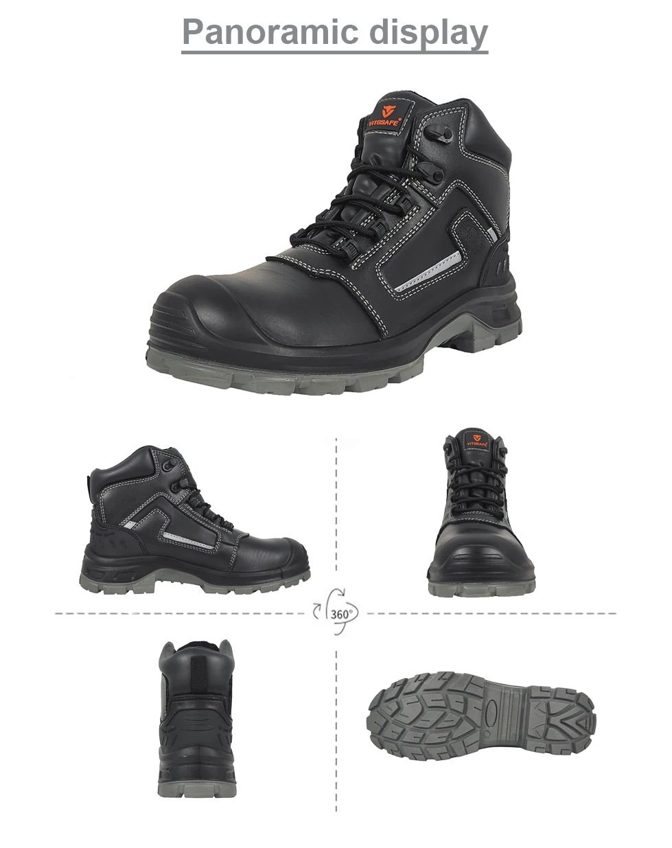 VITOSAFE Industrial Heavy Industry Sports Labor Footwear Casual Steel Toe Safety Shoes Work Boots for Men S3 manufacture