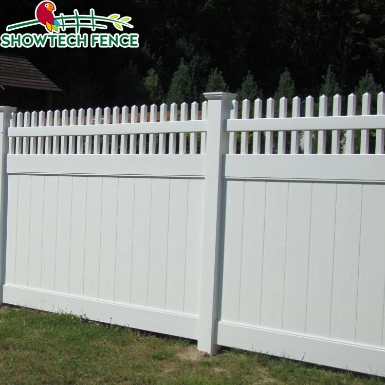 Showtech Pvc Privacy Fence With Picket Top Widely Used In Farms And