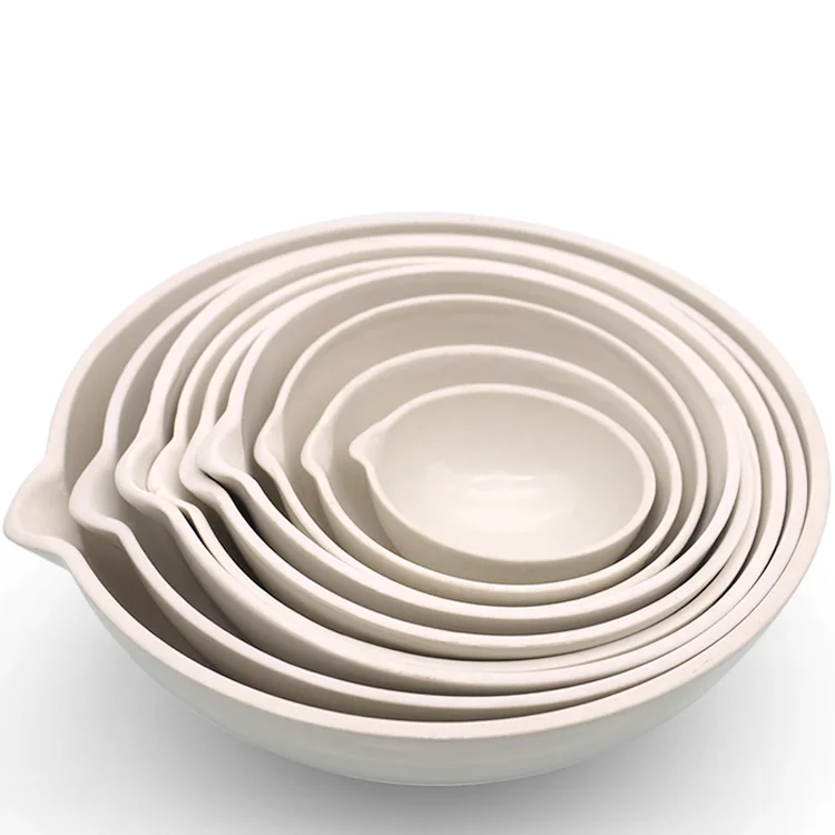 Tiandi Lab 50ml Ceramic Porcelain Evaporating Dish With Pouring Lid