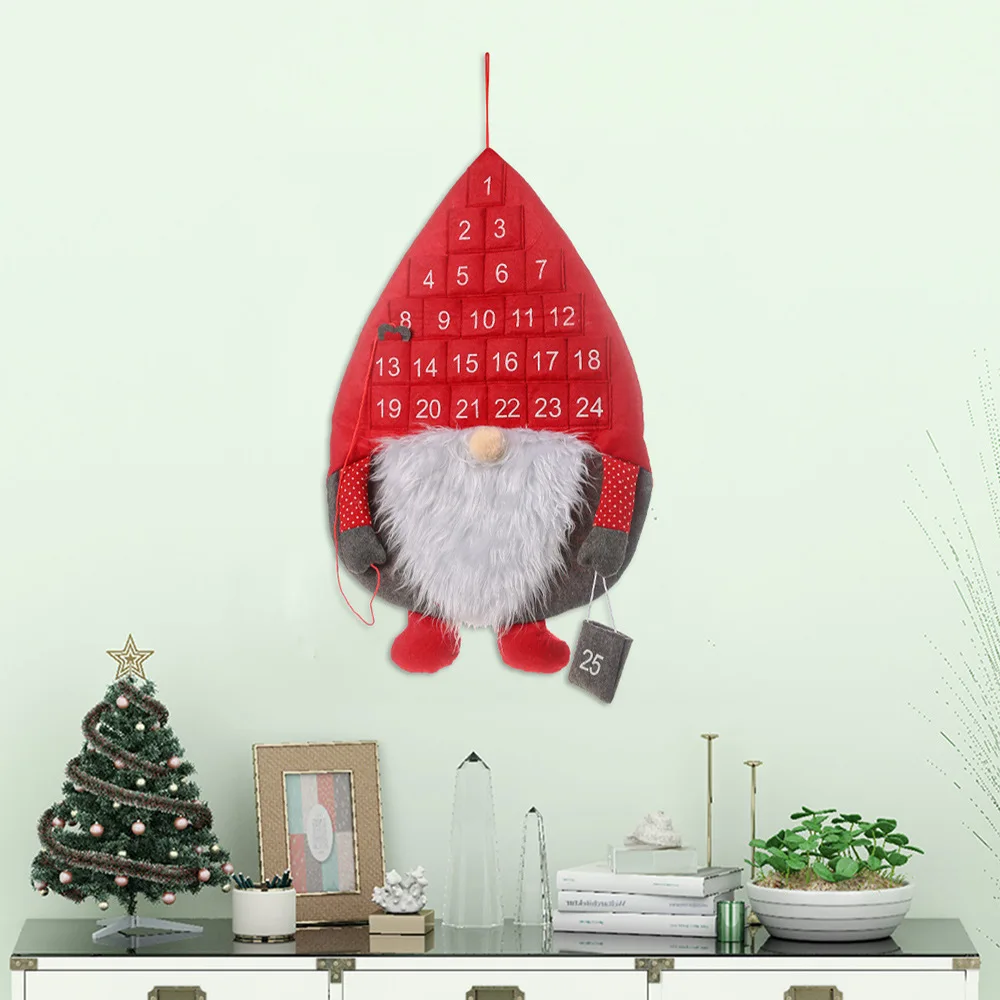 Advent Calendar Arbre Avec 24 poches ajouter vos propres cadeaux suspendus décoration