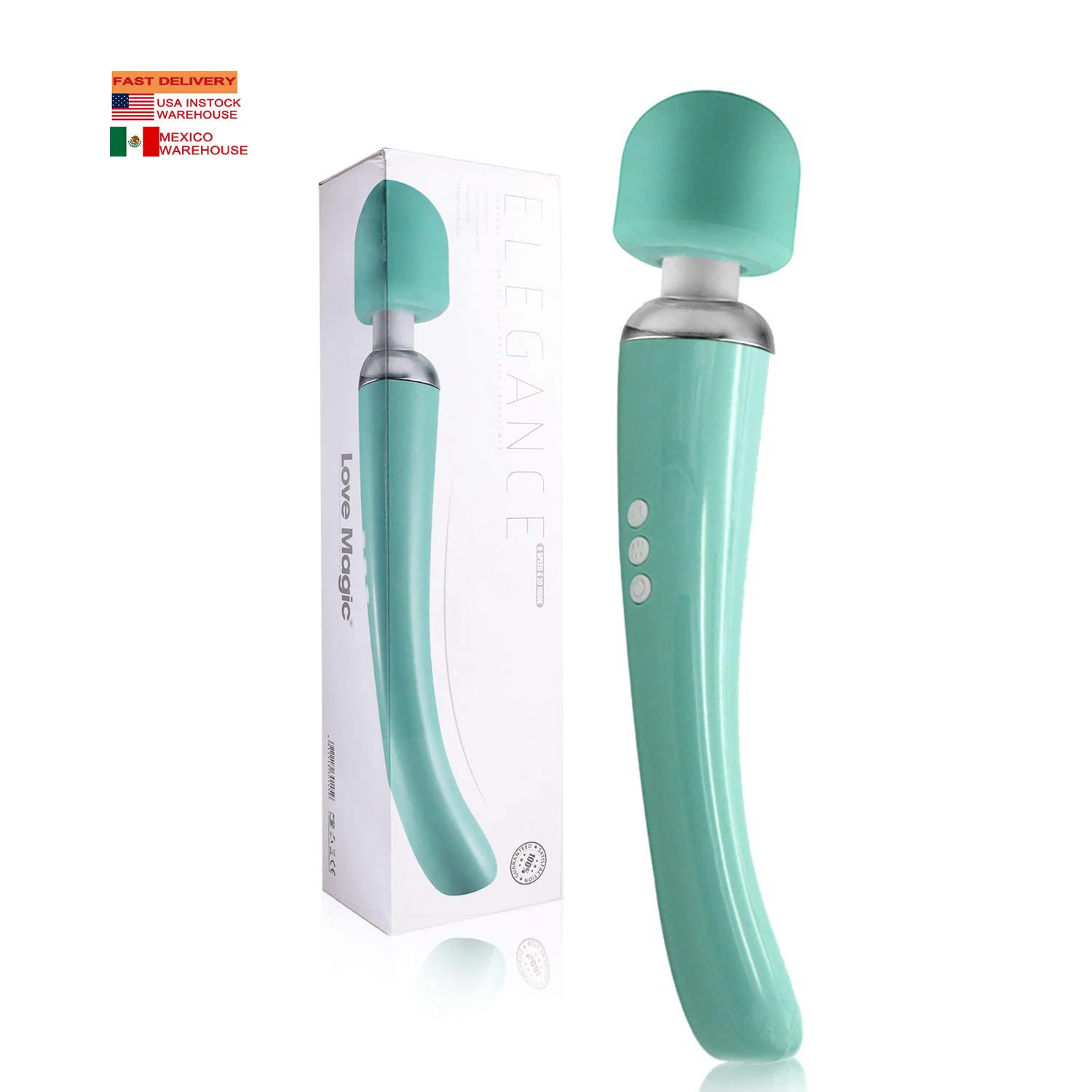20 Vibration Modes & 8 Speeds Personal Body Wand Massage Machine Clit Stimulator Wand Massager High Performance US Warehouse