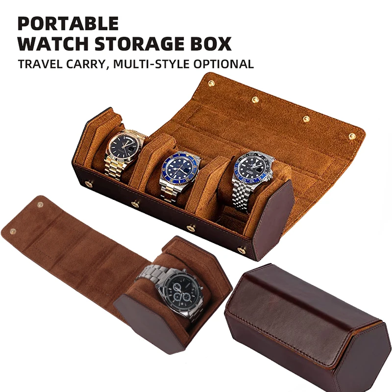 2023 New Style Portable Watch Roll Case 1 2 3 Slot Storage Bag for Travel  Watch Travel Case Watch Luxury Roll - China Watch Roll and Watch Box price