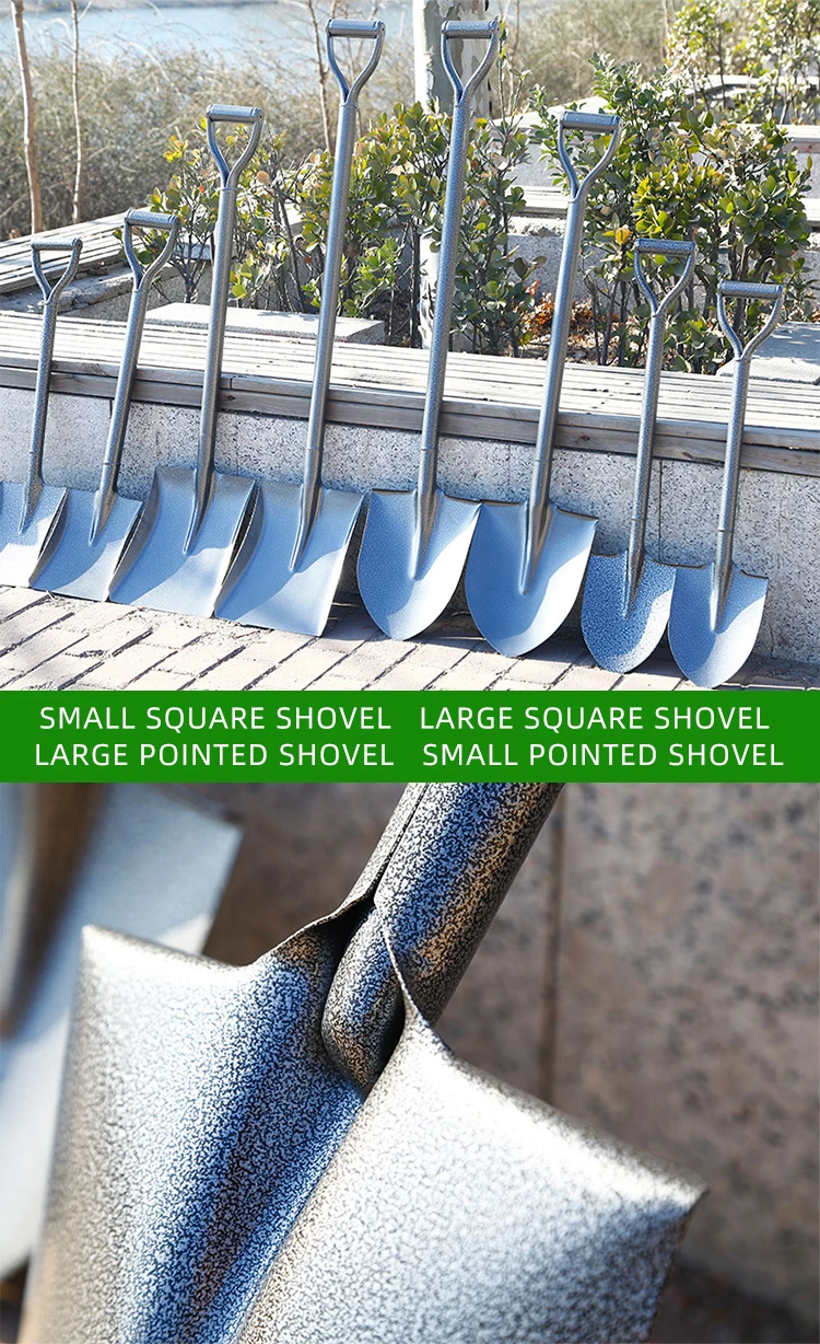 product high quality farm tools square metal shovel and camping  garden  steel shovel with  handle-5