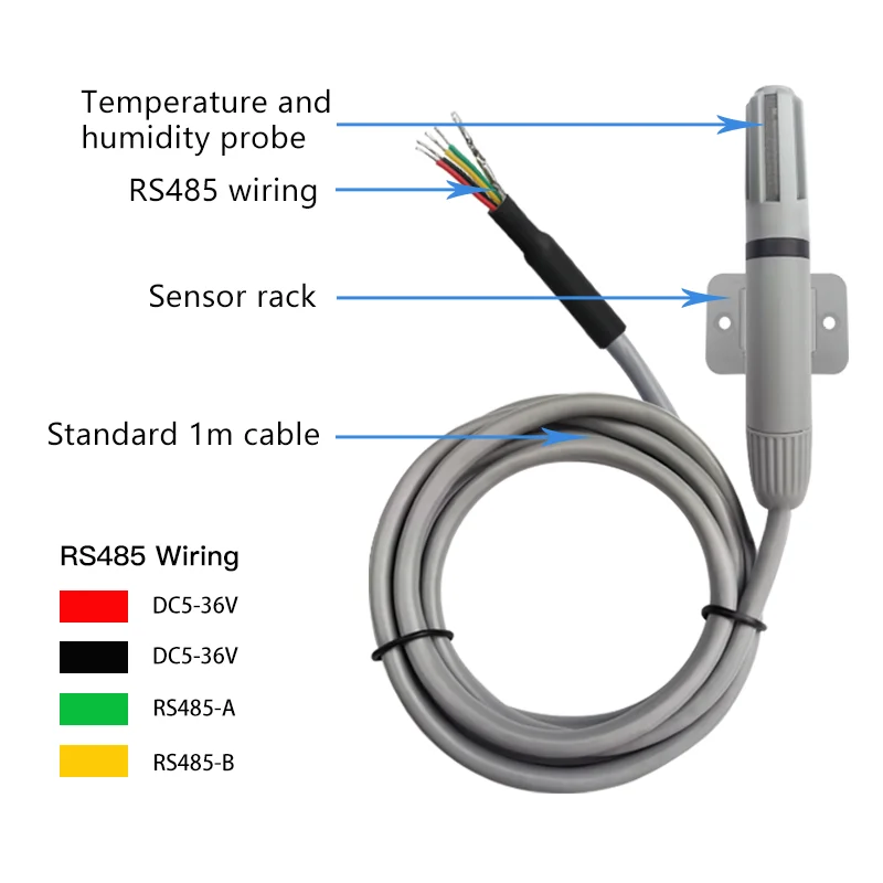 Temperature Humidity Transmitter Rs485 Modbus Temperature Sensor - Buy ...