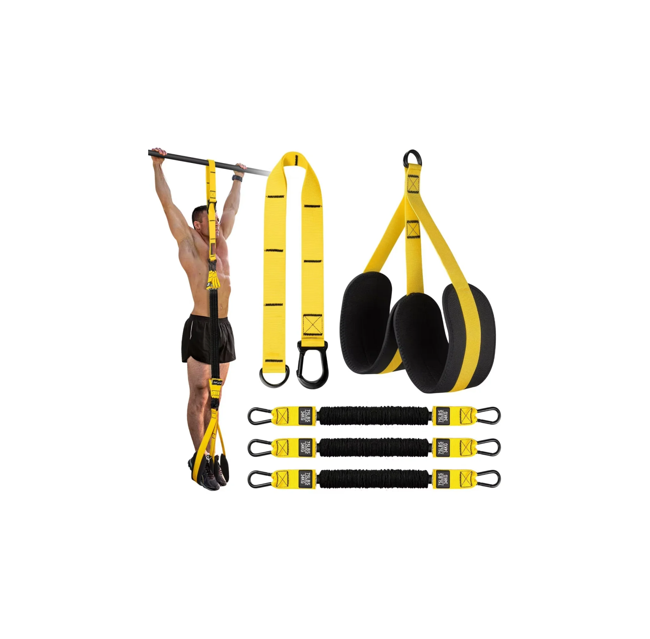 Wellshow Sport Pull up Assistance Bands Heavy Duty Resistance