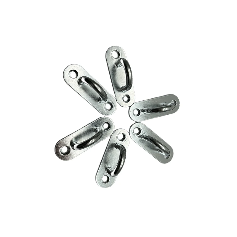 6MM Zinc Plated Round Eye Pad Light Hook Camping Carabiner Fixation Hook Wire Rope Hook