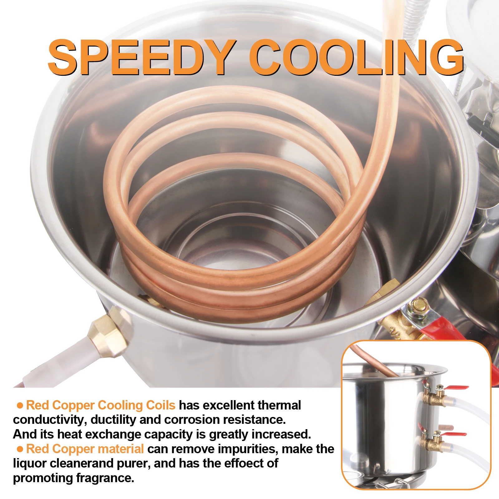 Factory Price 21L Alambic Distillation Machine Copper Pipe Stainless Steel Fermenter Moonshine Alcohol Making Kit at Home