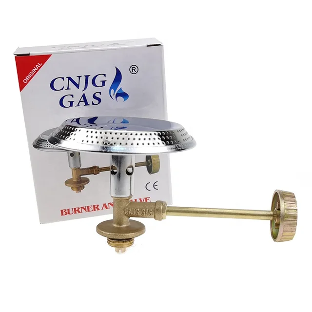JG High Quality Portable Camping Gas Burner Mini Single LPG Gas Burner and Valve Butane Propane Gas Stove