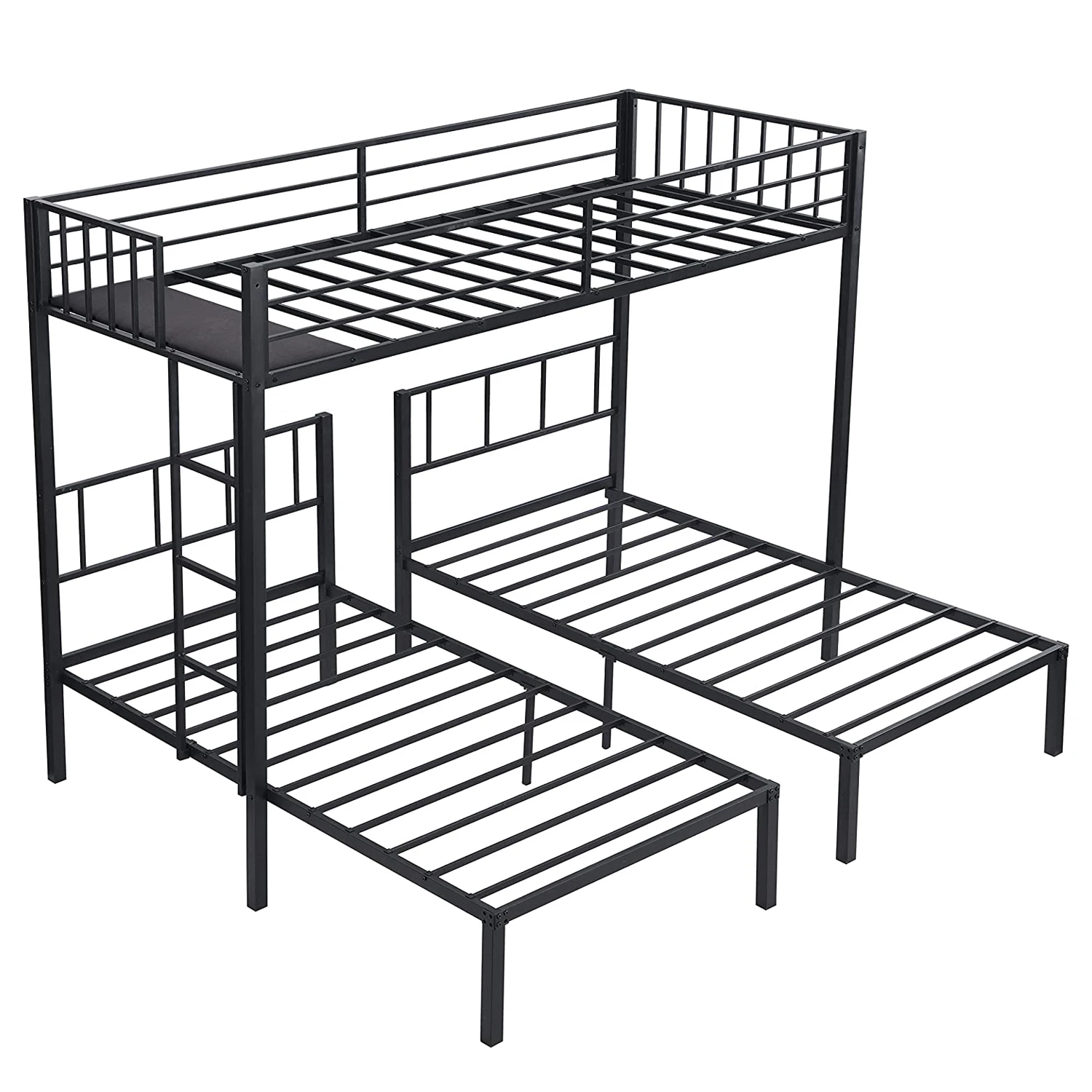Spacesaving Can Be Separated Into 3 Twin Beds Black Triple Twin Bunk