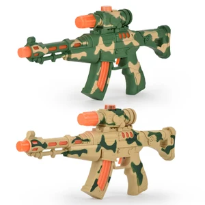 Camouflage Sound Light Vibration Kids Plastic Gun Toy Electronic Weapons Toy for Boys