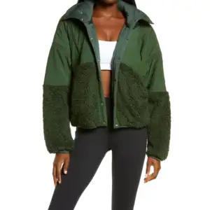 Fashion Women Winter Full Sleeve Patch Work Fur Casual Oversize Padding  Jacket With Button