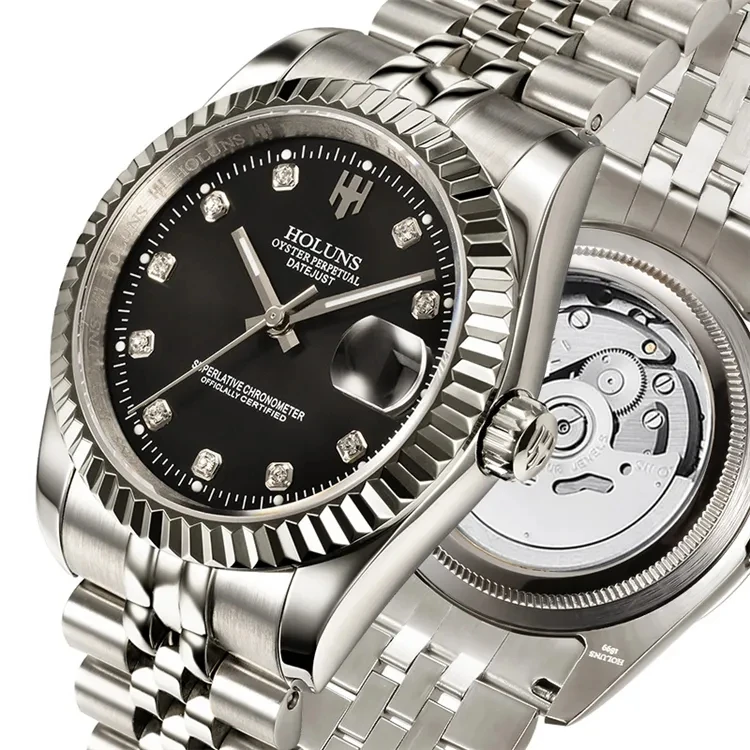 Stainless Steel Quartz Men's Watch with Date Display