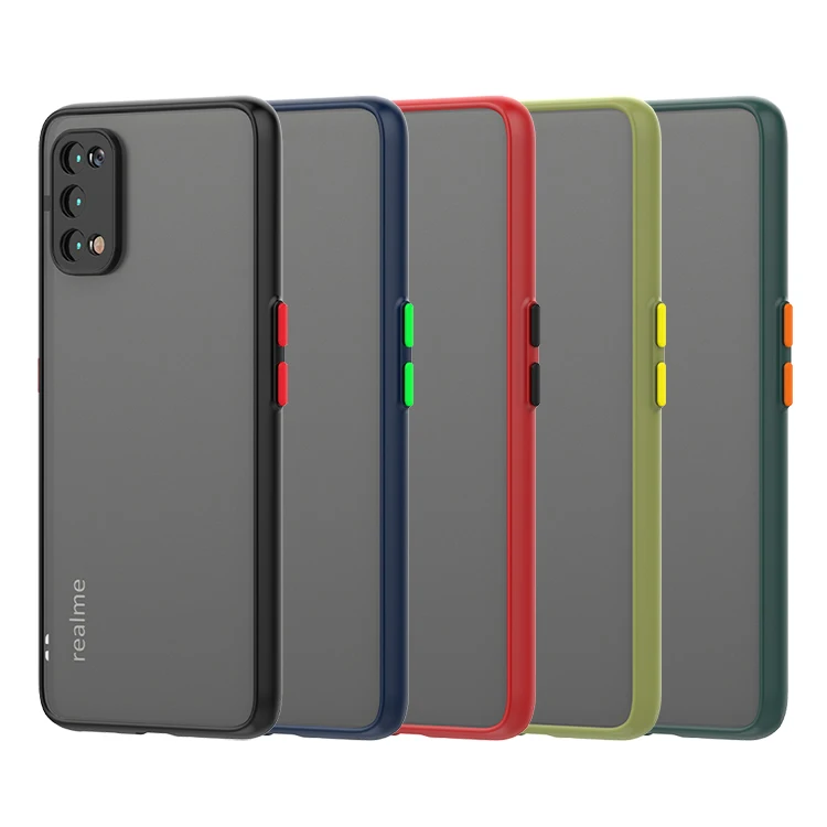 For Oppo Realme Narzo 30 30a 20 20a Pro 5g Smoke Case Fine Hold Slim Pc  Matte Skin Soft Color Border Edge TPU Cell Phone Cover