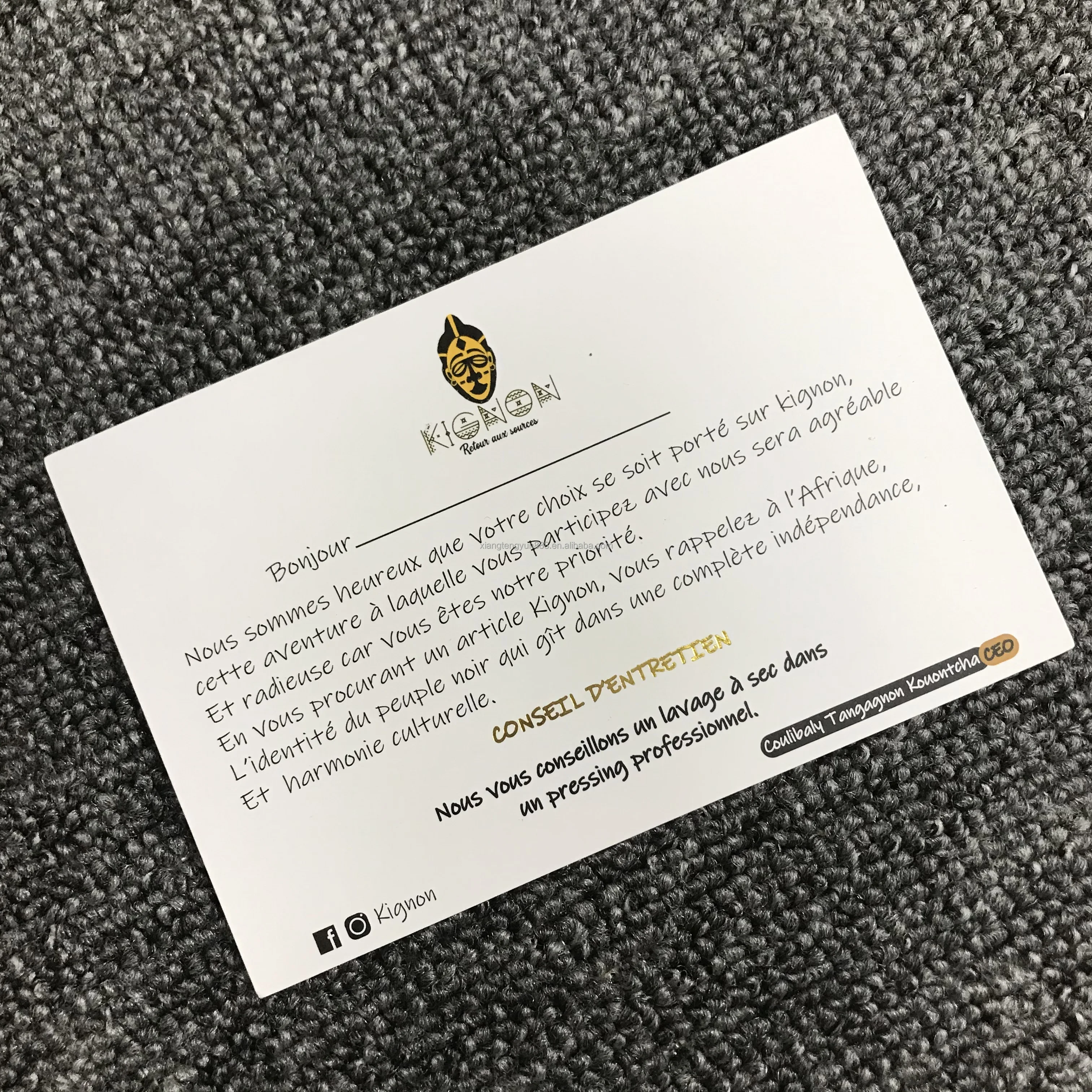 Cheap Good Quality Product Insert Thank You Card Get 5 Star Offset Printing Business Card Card Custom Custom Size