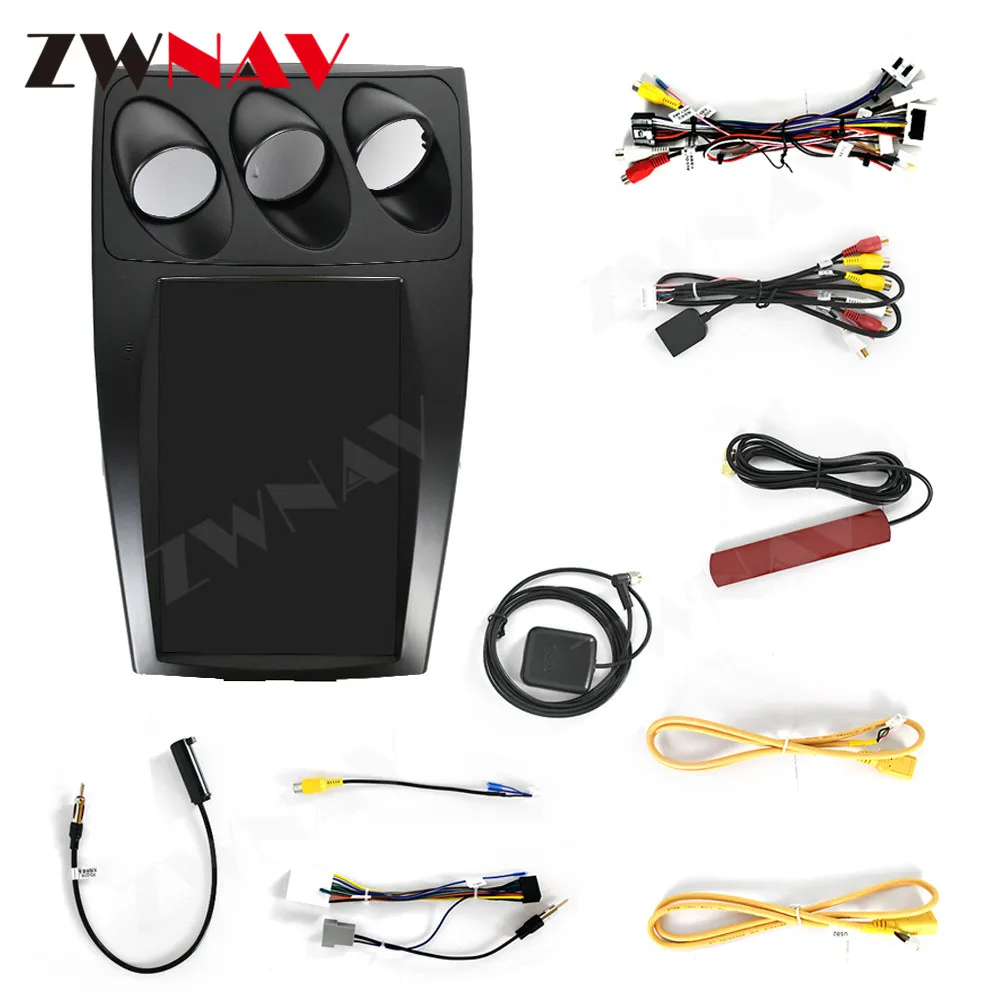 ZWNAV Vertical Touch Screen Android 12 Car DVD Player GPS Navigation With Carplay Stereo Radio for Nissan 350Z Car Video Player