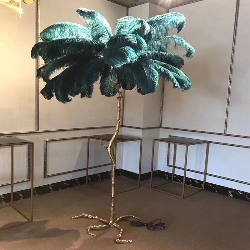 Светодиодные причудливые напольные светильники для помещений, гостиной, офиса, угловой современный роскошный дизайн отеля, Напольная Лампа с перьями