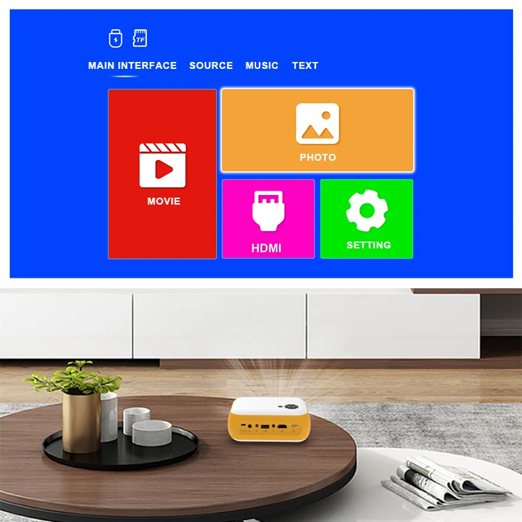Transjee  Projector A10  Gift Mini Projector Portable Small Beamer Pocket Kids Projector for Home Video