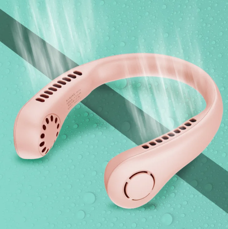 Lazy Portable Mini Fan No Leaf Usb Mini Mute Electric Neckband Fan 3 Speed Hanging Neck Fan