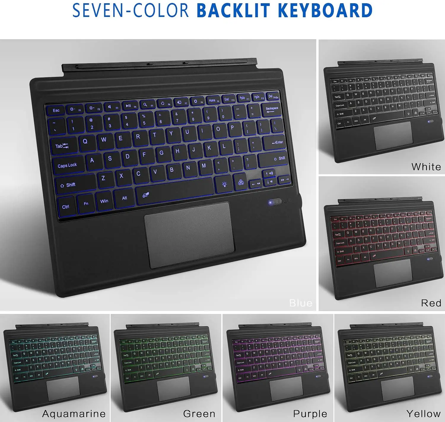 Touchpad Backlit Keyboard for Microsoft Surface Pro 9 Keyboard for Teclado  Surface Pro 8 Keyboard Pro X Russian Arabic Spanish
