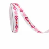 Blanco - Rama Rosa y Corazones - 1cm*10 Yardas