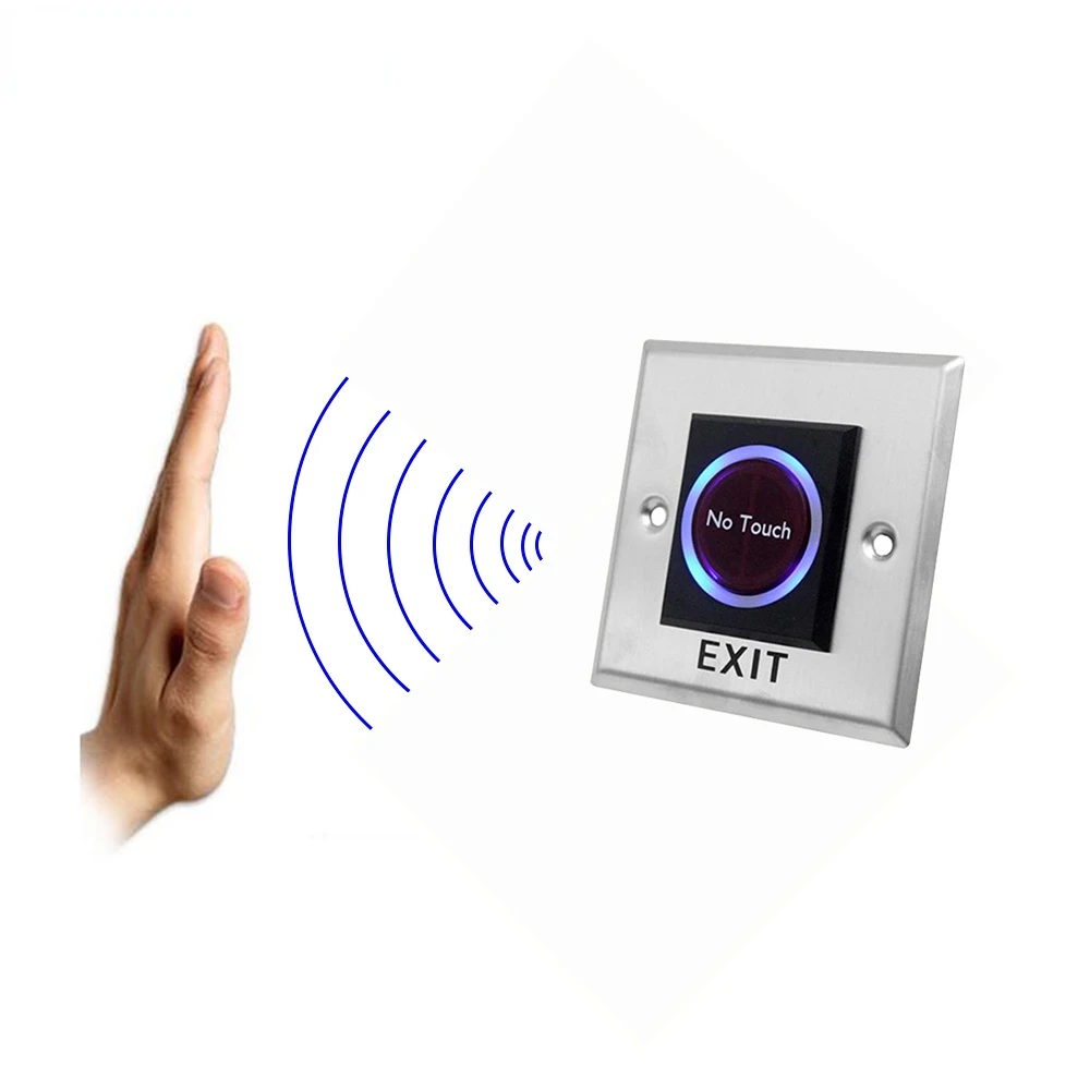 Touchless Infrared Sensor No Touch Exit Button IR Switch Wall Mounted Door Switch Access Control Exit Button