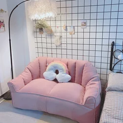 Hot sale customized factory price living room cute kids two seats bean bag sofa