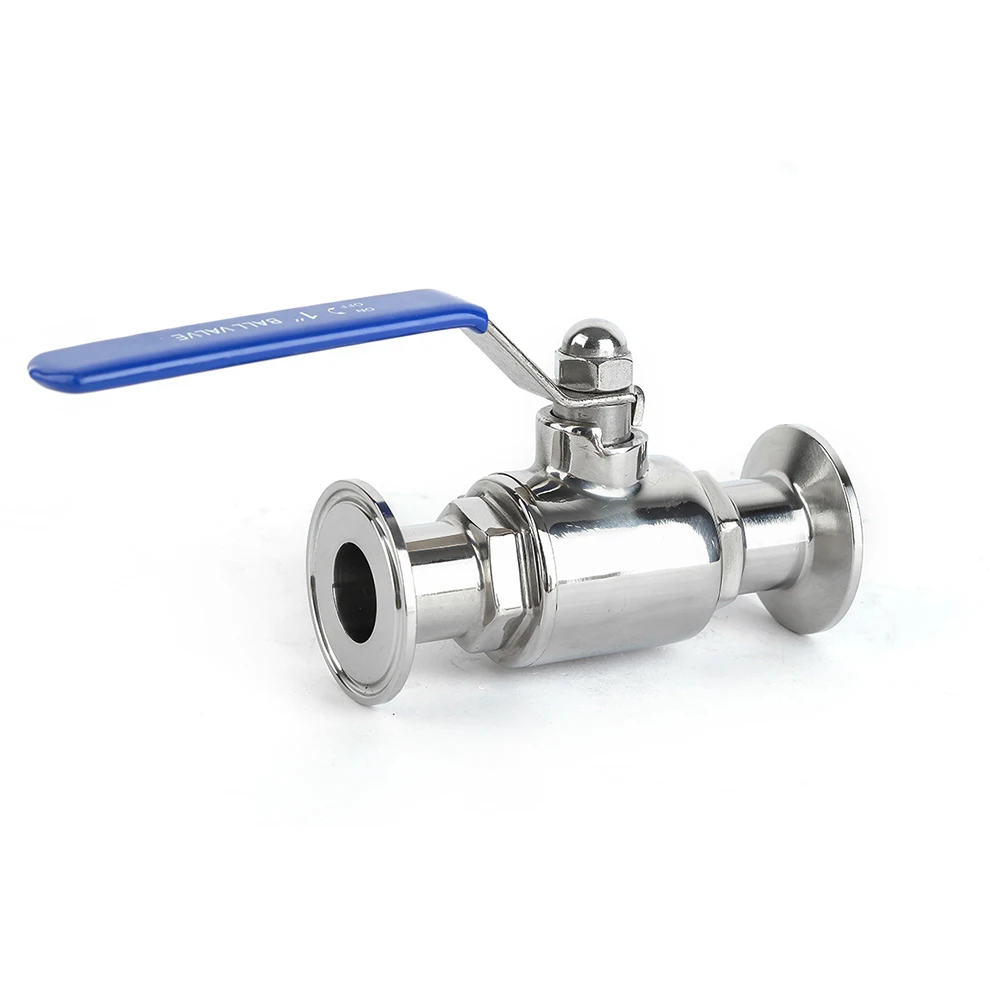 Wholesale Hygienic Stainless Steel Straight Type Clamped Ball Valve Food Industrial