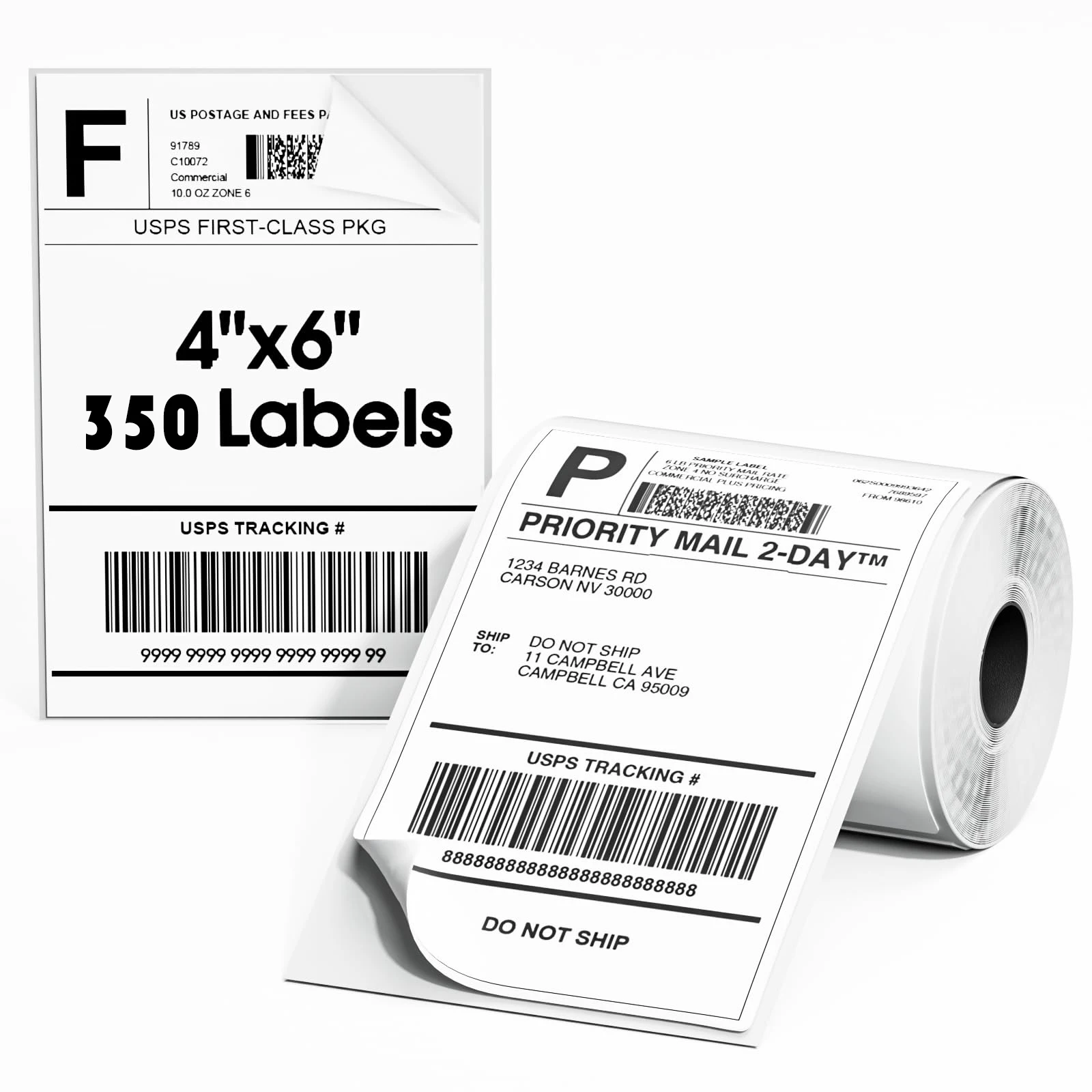 Waterproof 4X6 Direct Thermal Waybill Sticker 350-500PCS A6 Paper Shipping Labels for Direct Thermal Printer Packaging Labels