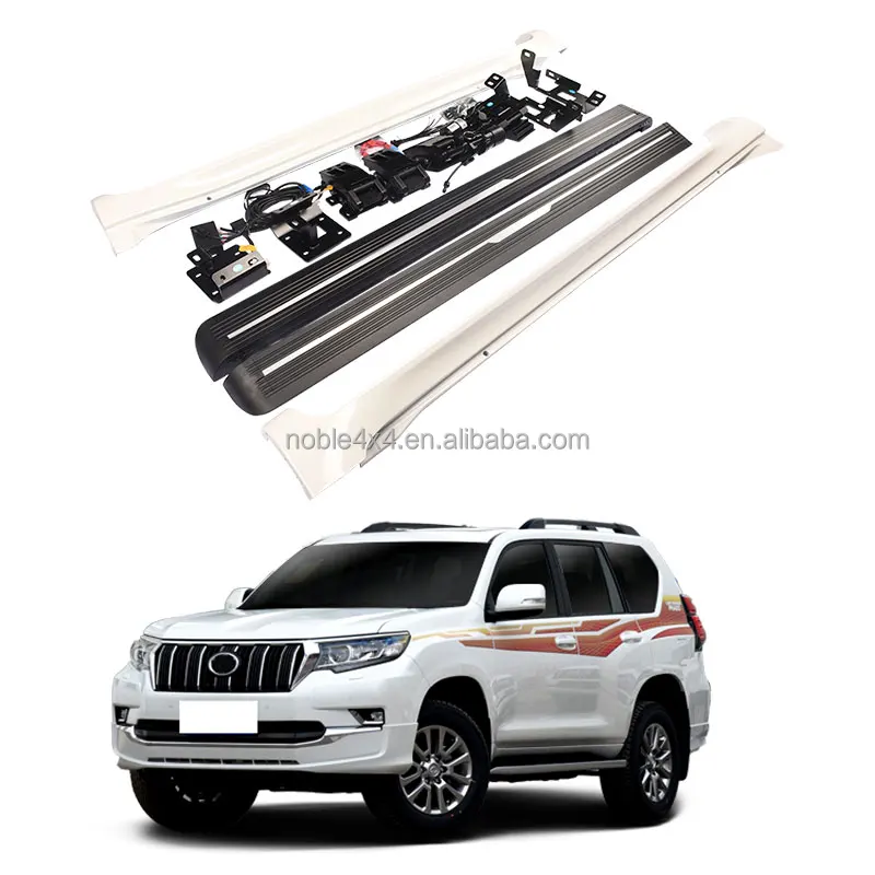 ACCESORIOS EXTERIORES Escalón Eléctrico de Aluminio con Skirt de Carrocería Umbral POWER Plataforma de Correr para toyota Land Cruiser Prado FJ Umbral