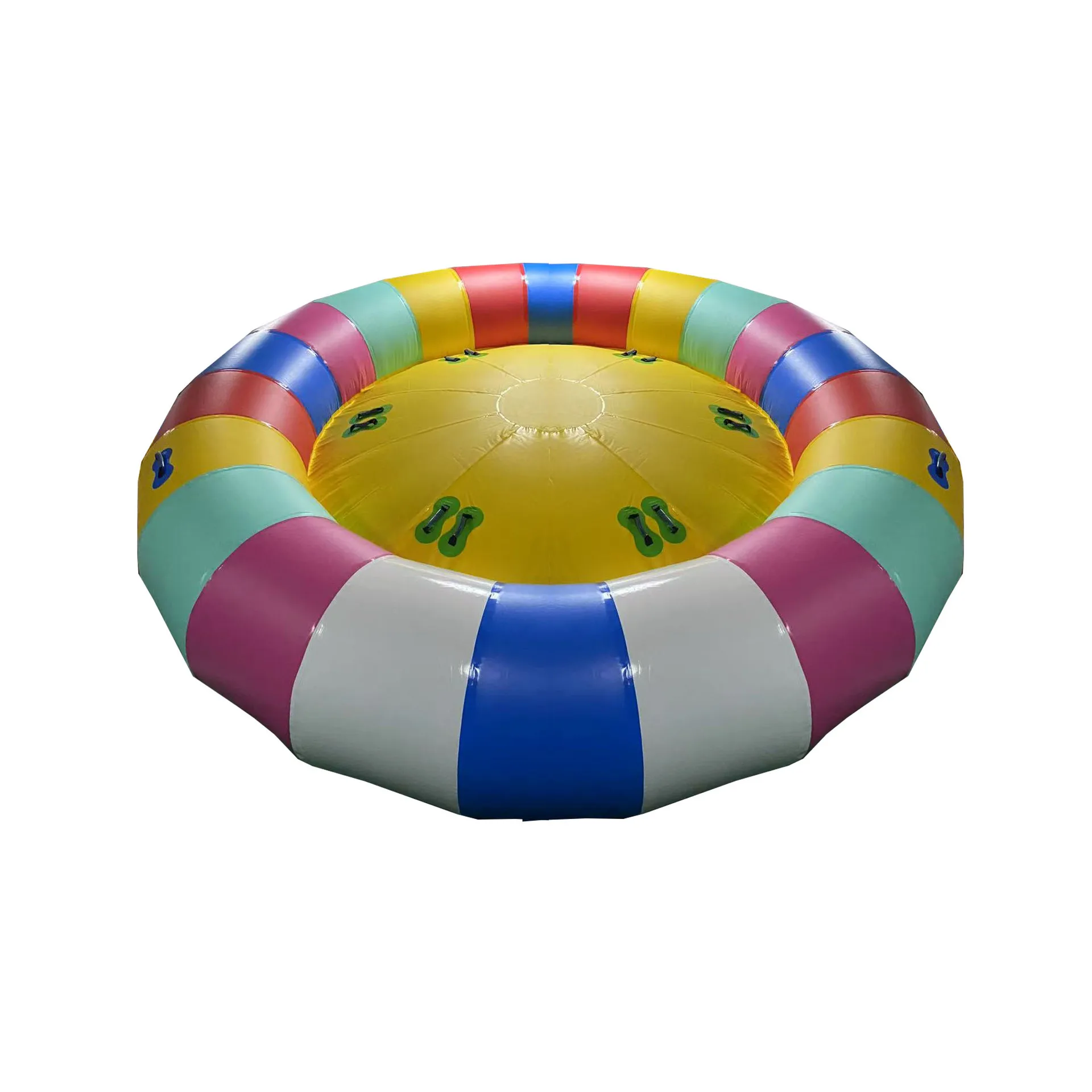 HIFUN Inflatable Spinning Top Ufo Towable Tube Water Ball for Water Entertainment Inflatable Water Rotating Disco Boat