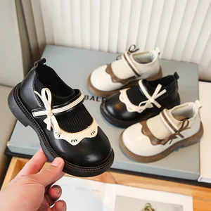 Fashion Non-Slip Lolita British Style Single-Layer Kids Dance Shoes Soft-Soled Girls' Princess Dress Leather Shoes