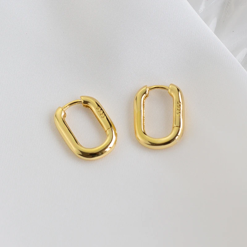 Minimalism Jewellery S925 Sterling Silver Small Tiny Hoops Huggies Earrings Women